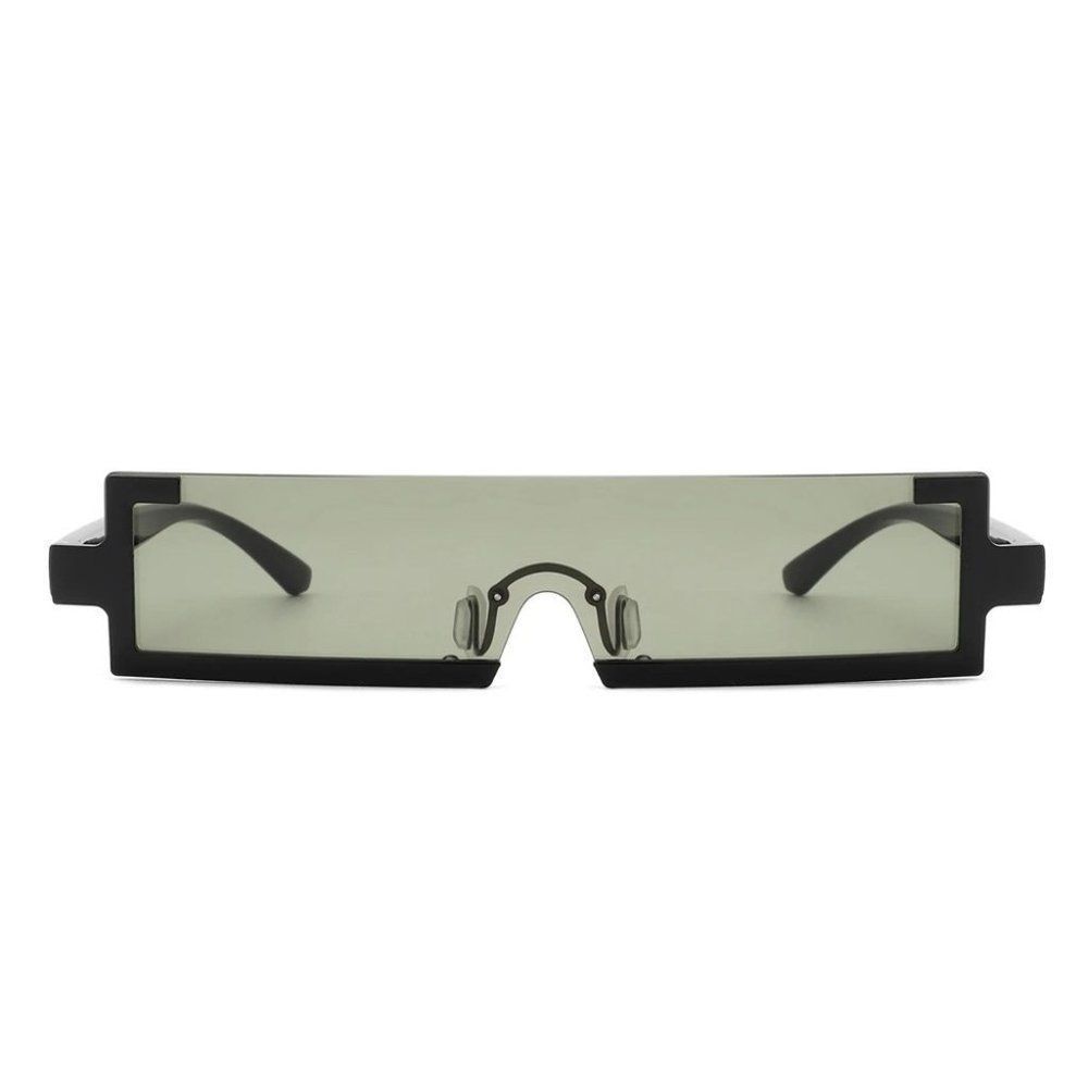 6176 | Light Green Flat Top Semi Rimless Sunglasses